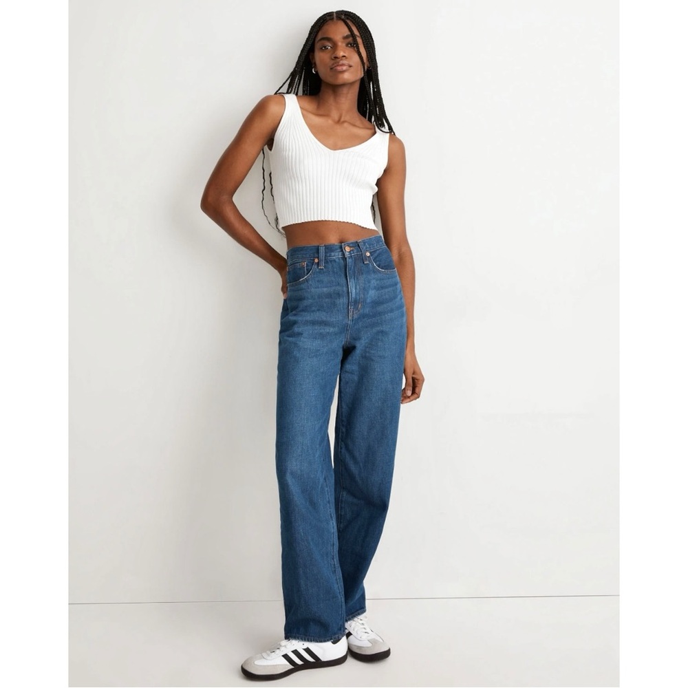 Madewell Baggy Straight Jeans in Dark Worn Indigo Wash sz 29 - Picture 10 of 13